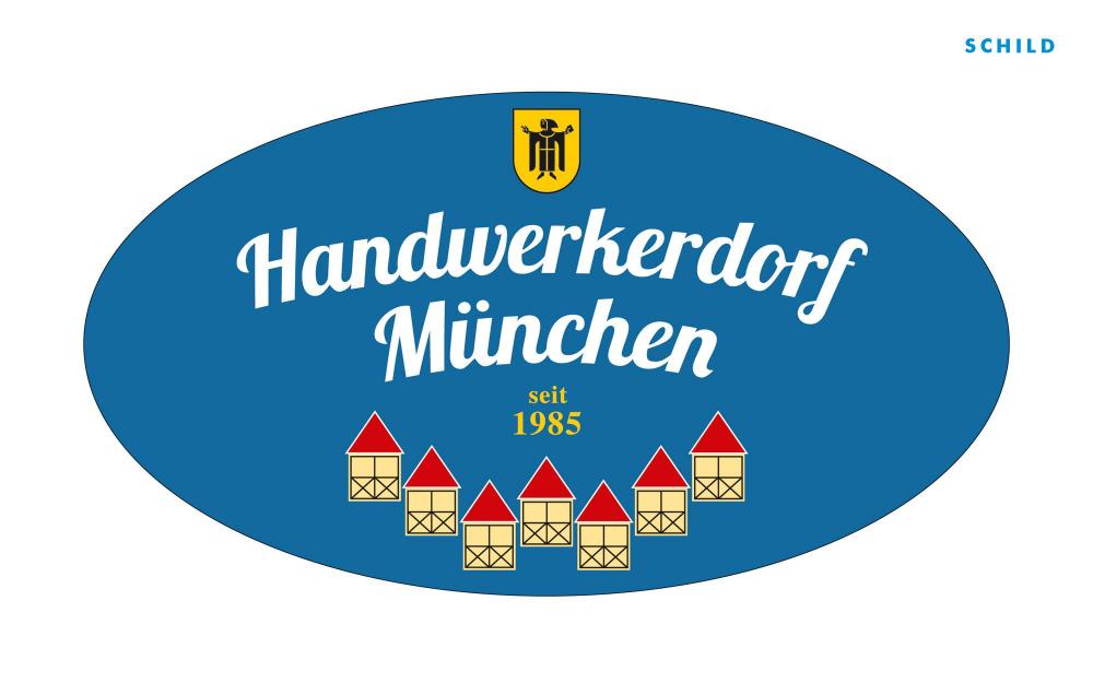a.werner grafik, Handwerkerdorf München, Signet, Schild